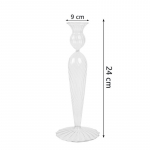 K&uuml;&uuml;nlahoidja Kodukaunistus Kodukaunistuse tarvikud pulmalaua kaunistamiseks Restorani l&auml;bipaistev klaasist k&uuml;&uuml;nlajalg Light Blue-24cm