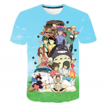 Anime Studio Ghibli Spirited Away 3D prinditud laste T-s&auml;rk Totoro Harajuku l&uuml;hikeste varrukatega s&auml;rk Suvine t&auml;nava vabaaja s&auml;rk 130