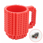 Naljakad ehitusplokid, kohvikruus, 350 ml/12 untsi, plastist teetasskruus lastele j&otilde;ulukingitused Red Block Mug