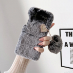 Plush Fluff Love Heart ripatsiga telefoni&uuml;mbris Samsung Galaxy Z Flip 3 5G Z volditav 3 S22 S21 Ultra S20 FE A13 A23 A33 A53 A73 A12 A22 A32 A52 A72 A51 A71 Samsung S22 hall