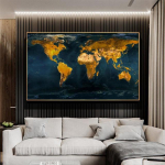USALDUSV&Auml;&Auml;RNE KUNST Maailmakaart Mustvalged pildid Klassikalises stiilis l&otilde;uendimaalingud Moodne kodu seinakaunistus Plakatid raamita 60cm&times;120cm NoFrame