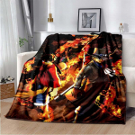 Anime &uuml;hes t&uuml;kis 3D prinditud kunst fliisist tekk vooditele Matka piknikule paks tekk Moodne voodikate fliisist tekk 180x230cm