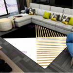 Kuldne P&auml;ike ja Kuu Vaip Sissep&auml;&auml;suukse P&otilde;randamatt Abstraktne Geomeetriline Optiline Uksematt Libisemiskindel P&otilde;randamatt Elutoa Dekor Vaip 40cm x 60cm