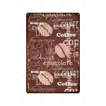 Kohv Vintage plekist silt metallist silt Dekoratiivne tahvel Retro taldrik Kohvik K&ouml;&ouml;k Elutuba Kohvibaari kaunistus 20x30cm