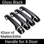 for Lexus GX GX460 J150 LC150 2010~ Gloss Black Door Handle Cover Creative Stickers Trim Car Accessories Gadget 2016 4Handle 1 Keyhole gray