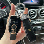 Nahast v&otilde;tmehoidja rihm l&auml;ikiv TPU auto v&otilde;tme&uuml;mbrise kate Mercedes Benz C klassi W204 GLC260 C200 jaoks CIA GLA W205 W212 CSE klass must