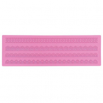 Fondant hallituse kuumakindel, kergesti eemaldatav mittenakkuv kooki kaunistav silikageeli pitsmustriga pitsliistud roosa