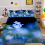 3D lillemustriga voodipesukomplekt, magamistoa tekk ja padjap&uuml;&uuml;r, 2 tk/3 tk, t&auml;issuuruses voodipesu, kodukaunistus Baby 100x135cm