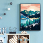 5D isetehtud teemantmaal Ilus maastiku ristpistes komplekt Teemanttikandid mosaiikkunst Pilt kividest kaunistus kingitus Full Round 20x30cm