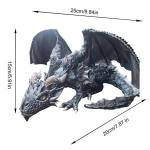 Loheskulptuur-Draakonikaitsja kuju Aed Draakoni skulptuuri kuju V&auml;likaunistused Gooti stiilis draakoni kodu ja v&auml;liaia kuju