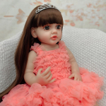 55 cm Ilus Reborn Doll Full Silikoonist Beebi Nukk Armas realistlik v&auml;ikelaps t&uuml;druk Mood Baby Doll Kingitus Bjd nukk