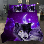 3D Wolfi seeria voodipesukomplekt loomade tekikott ja padjap&uuml;&uuml;r 2/3 t&uuml;kki DE180 * 210 t&auml;issuuruses poistetoa kodukaunistus Baby 100x135cm