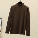 S&uuml;gismood Pehme pulloveriga sviiter naiste kootud korea poolkaelusega pikkade varrukatega topsid, džemprid, p&otilde;hiriided 23941 One Size must