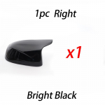 Carbon fiber pattern mirror cover Black mirror cover Overlay for BMW X3M F97 X4M F98 -2023 X5M F95 X6M F96 1pc Black Right