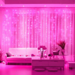 8 v&auml;rvi kardina vaniku Led stringi tulede festival j&otilde;ulukaunistus 8 režiimi USB-kaugjuhtimispult P&uuml;hade haldjavalgustid magamistoas kodus 3M(W)x3M(H) 300 LEDS