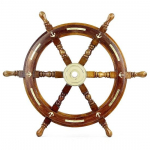 Nautical Premium Sailor's k&auml;sitsi valmistatud messingist, puidust laeva rool, luksuslik kingitus, kaunistus, paadi kollektsiooniesemed 182,88, ankur, riba