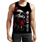 Uus mood Cool Skull 3D Prindiga Meeste sporttopid vabaaja hip-hop graafilised t&auml;navar&otilde;ivad Fitnesstopid Meeste suvised varrukateta s&auml;rgid S