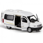 1/32 Scale Benz Sprinter MPV Diecast automudeli m&auml;nguasi, tagasit&otilde;mmatav m&auml;nguasi koos heli ja valgusega lastele V&auml;ikelaste poiste t&uuml;drukute kingituste kollektsioon 1/32-15.1x6.8x5.5cm valge