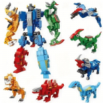 669 tk 6 in 1 Jurassic dinosauruse roboti muundumine Dinobot World Park ehitusklotsid Relv Mecha klotsid M&auml;nguasjad lastele Kingitus mitmev&auml;rviline