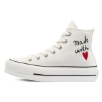 Converse Chuck Taylor All Star Lift High Valentinip&auml;ev - Vintage Valge Naiste Tennised Egret Must 571119C 35