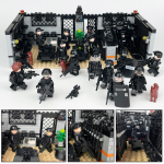 MOC 1602A eripolitsei &otilde;ppesaal, kus v&auml;ikesed osakesed lapsed ehitusplokke kokku panevad s&otilde;jaline stseen koos ehitusm&auml;nguasjadega