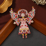 Loominguline retrosulamist v&auml;rvitud pross naistele inglitiib t&uuml;drukute tiibade m&auml;rk, 2 v&auml;rvi Unisex 2023 Fairy Wings Jewelryft vanaaegne aksessuaaride &uuml;likond korsa 1 pc