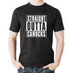 Valge Disainprint Straight Outta Canucks Nhl Ice Hockey Unisex T-s&auml;rk S