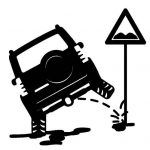 Veoauto liiklusm&auml;rk Naljakas auto, s&otilde;iduki kere akna helkurkleebised kleebiskujundus must