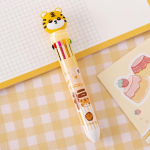 10 v&auml;rvi Kawaii Tiger pastapliiats 0,5 mm v&auml;rviline tindiga mehaaniline geelpliiats Pressi pliiatsid Korea kirjatarbed kooli kontoritarbed