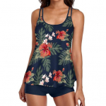 2 tk / komplekt Klassikaline naiste ujumistrikoo, vaba &auml;&auml;rega juhtmevaba kerge naiste l&otilde;hestatud vesti stiilis rannariided puhkuseks L punane