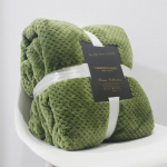 Sametist fliisist tekk Hall kergekaaluline &uuml;lipehmed hubased mikrokiust tekid 200X225cm armee roheline v&auml;rv