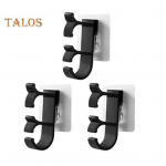 3 tk Seinale paigaldatav vooliku riputi, stabiilne libisemisvastane voolikuhoidik Isekleepuv torukonksu voolik must