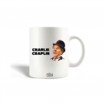 Keraamiline kruus Charlie Chaplini f&auml;nnide joonistus