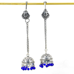 Natural Blue Chalcedony Gemstone 925 Sterling Silver Jewelry Earring 3.94 o0c71