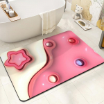 3D visuaalne kiiresti kuivav libisemiskindel jalamatt uksematt imav p&otilde;randamatt Cartoon laienev vannitoamatt armas vaip 40*60cm