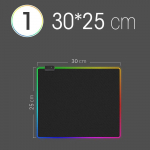 LED-valgusega hiirematt RGB klaviatuuri kate Lauamatt V&auml;rvilise pinnaga hiirematt Veekindel mitmes suuruses maailm arvutim&auml;ngija CS Dota LED 30 x 25 cm