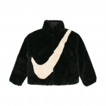 Nike Sportswear Swoosh Suure Logoga Fliisist Kraega Jakk Kevadeks Naiste Jakid Must CU6559-010 S