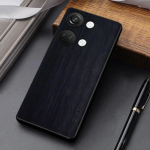 &Uuml;mbris OnePlus Nord 3 funda puidust bambusmustriga PU-nahast kate OnePlus nord3 korpuse coque jaoks must