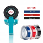 1 tk dymo reljeefse etiketivalmistaja jaoks 9 mm kleeplindiga DIY K&auml;sitsi etiketivalmistaja Kirjutusmasin MOTEX E101 etiketiprinterile printer and tapes2