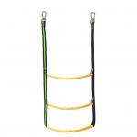 Kolmeastmeline kokkupandav korduvkasutatav nailonist paadi k&ouml;isredel Tugev kandev&otilde;ime redel jahtide paatide jaoks roheline