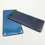 Samsung Galaxy A71 akukaane tagaukse korpuse vahetus tagaosa Samsung A71 4G A715F A715B jaoks koos kaamera objektiiviga Black ( A71 4G )