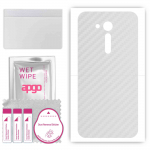 apgo Protective Skin Sticker for the back compatible with Asus Zenfone Go ZB551KL, Wrap Film, Foil, Vinyl - Pattern Transparent Carbon