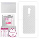 apgo Protective Skin Sticker for the back compatible with Oppo Reno 5G, Wrap Film, Foil, Vinyl - Pattern Transparent Carbon