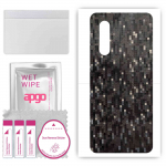 apgo Protective Skin Sticker for the back compatible with vivo X30, Wrap Film, Foil, Vinyl - Pattern Carbon Black Pixel