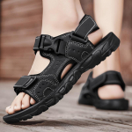 Summer men's casual velcro sandals, outdoor breathable, lightweight, fashionable, versatile beach shoes, men's shoes 30 must