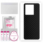 apgo Protective Skin Sticker for the back compatible with Vivo IQOO U5e, Wrap Film, Foil, Vinyl - Pattern Carbon Black
