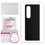 apgo Protective Skin Sticker for the back compatible with Samsung Galaxy Z Fold4, Wrap Film, Foil, Vinyl - Pattern Carbon Black