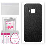 apgo Protective Skin Sticker for the back compatible with HTC One M9 Prime Camera, Wrap Film, Foil, Vinyl - Pattern Black Honeycomb