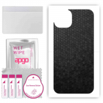 apgo Protective Skin Sticker for the back compatible with Apple iPhone 14 Plus, Wrap Film, Foil, Vinyl - Pattern Black Honeycomb