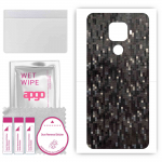apgo Protective Skin Sticker for the back compatible with Huawei nova 5z, Wrap Film, Foil, Vinyl - Pattern Carbon Black Pixel
